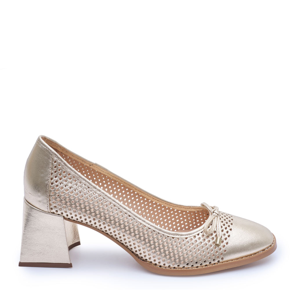 scarpin m|s cristal ouro light 6093-1